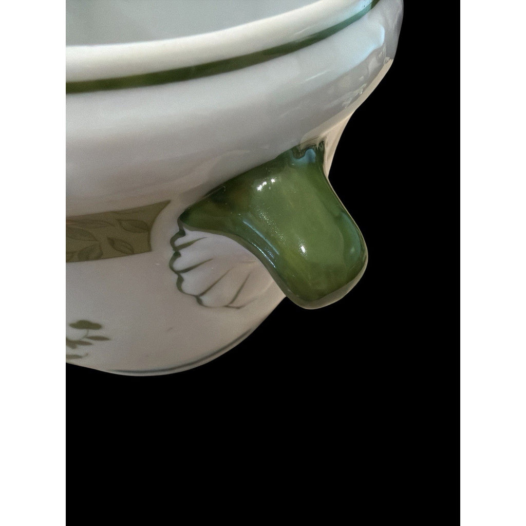 Vintage Schmid Design Folio Porcelain Jardiniere Floral Handled Planter Japan