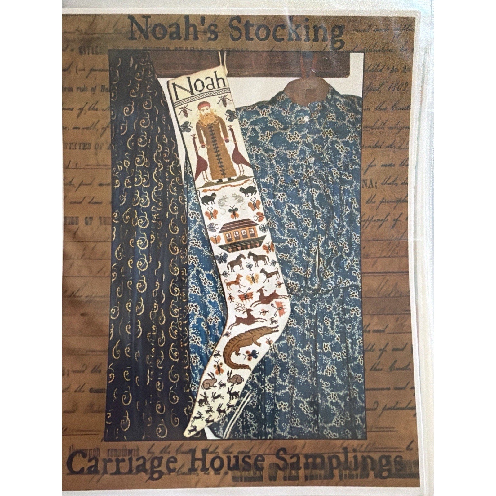 Noah’s Stocking Carriage House Samplings Cross Stitch Stocking Pattern