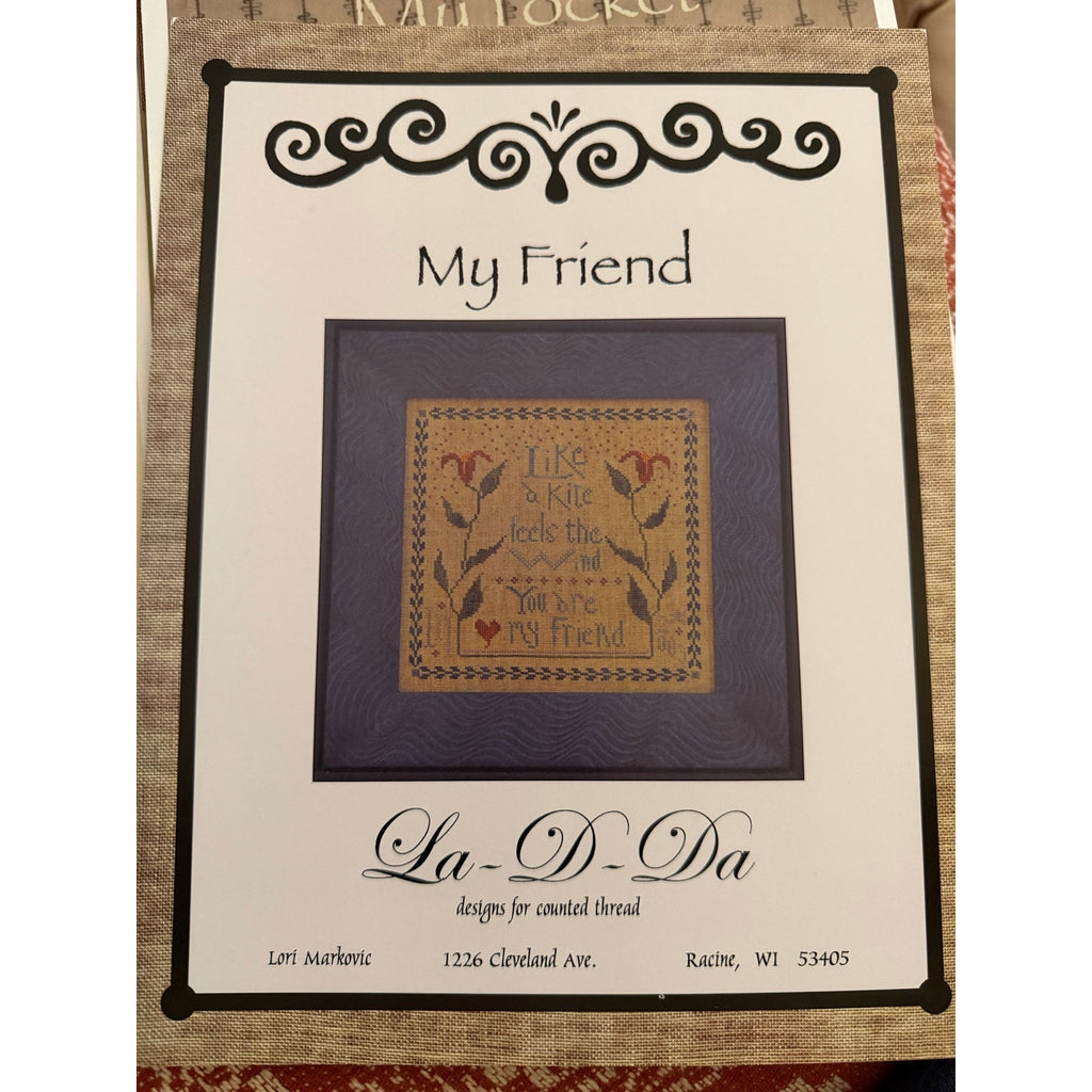 La-D-Da My Friend Cross Stitch Friendship Sampler NOS