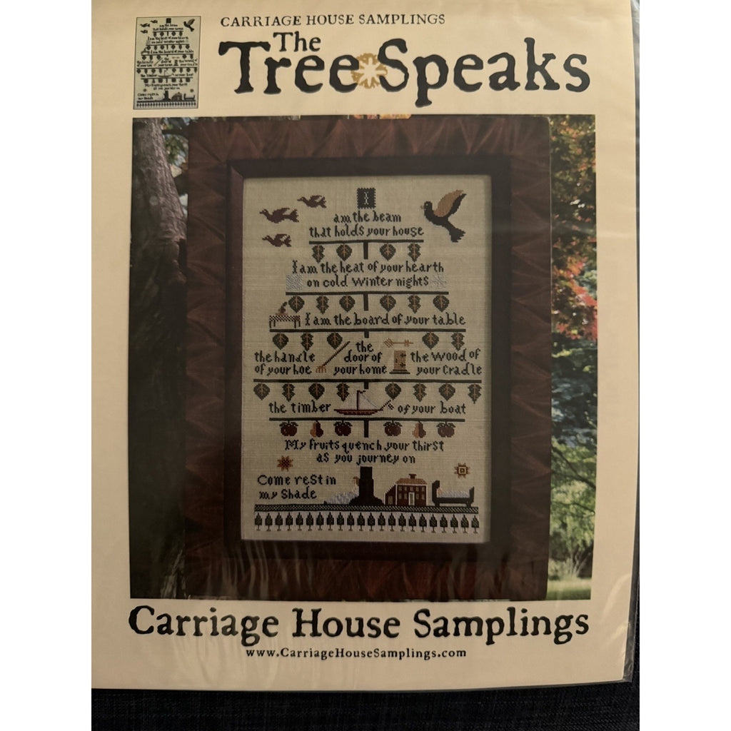 Carriage House Samplings THE TREE SPEAKS Sampler Cross Stitch Pattern Verse