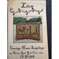 Carriage House Samplings Lion Cross Stitch Pattern 2002 Pillow
