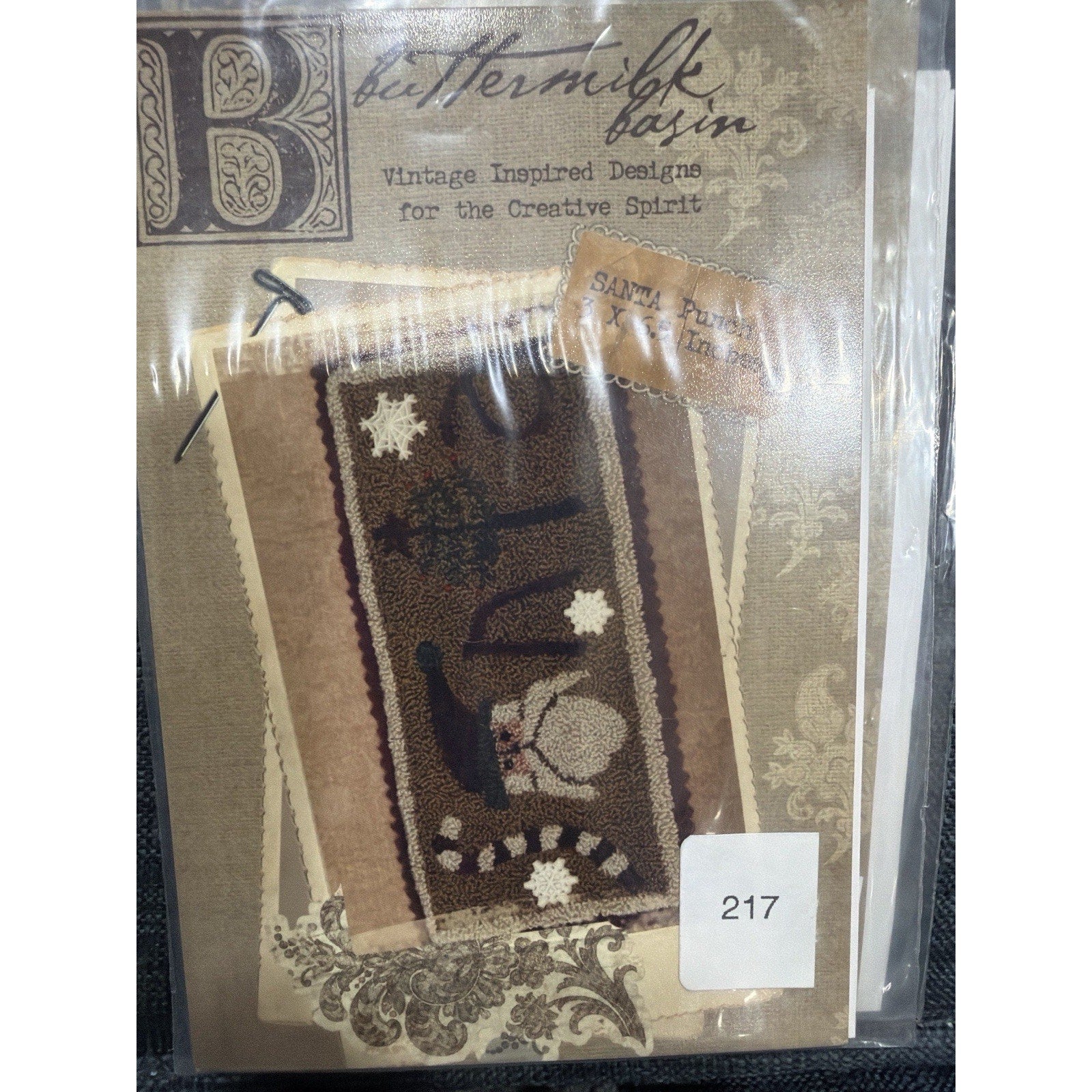 Buttermilk Basin Pattern #217 Santa Punch Punch Needle Pattern Only