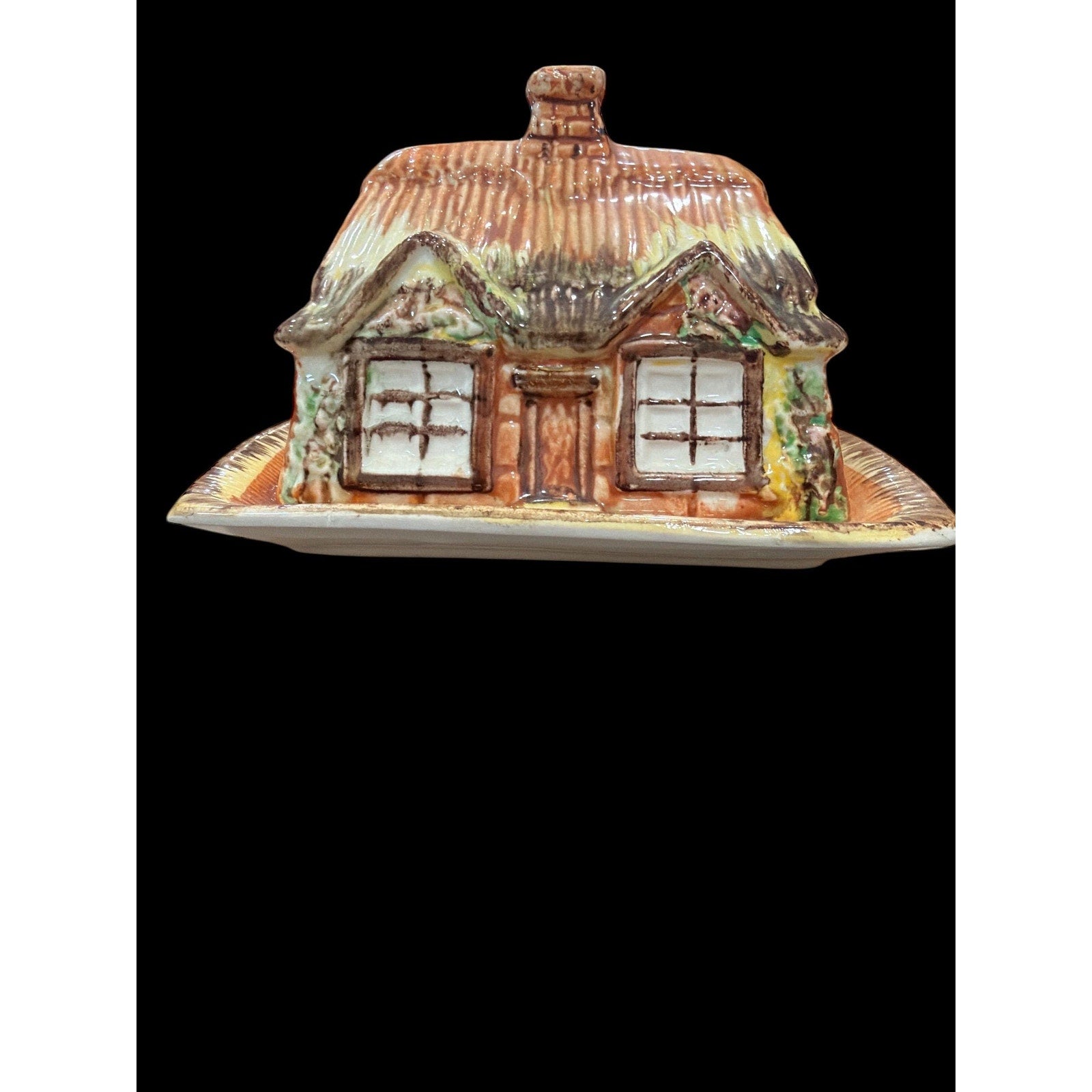 Vintage Prince “Ye Olde Cottage” Butter Dish Cottagecore English Ceramic House