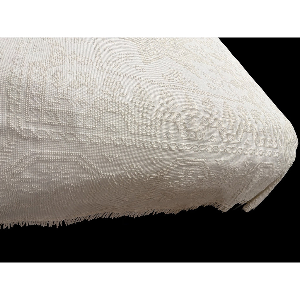 Vintage Candlewick Bedspread 100% Cotton Star Medallion Full Queen 88 x 104 – additional view 4