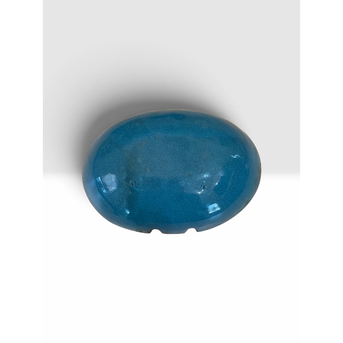 Vintage Enameled Metal Ashtray Floral Blue Trinket Dish Mid Century Decor – additional view 3