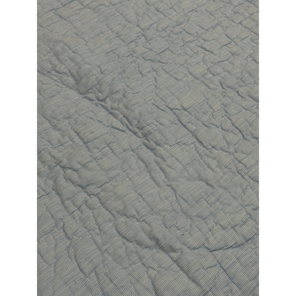 Antique Double Wedding Ring Quilt – Hand Pieced & Hand Quilted – 87 x 84 – Scalloped Edge – Pastel Feedsack Cotton – Queen/Full Bedspread
