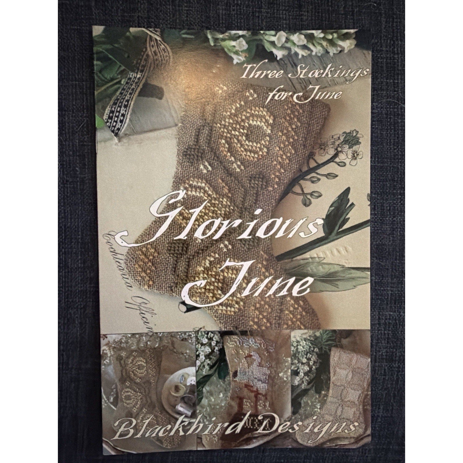 Blackbird Designs Glorious June Three Stockings Pattern BBD OOP
