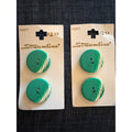 Vintage Streamline Green Swirl Buttons (NOS), 23mm Mod Retro Craft Supplies