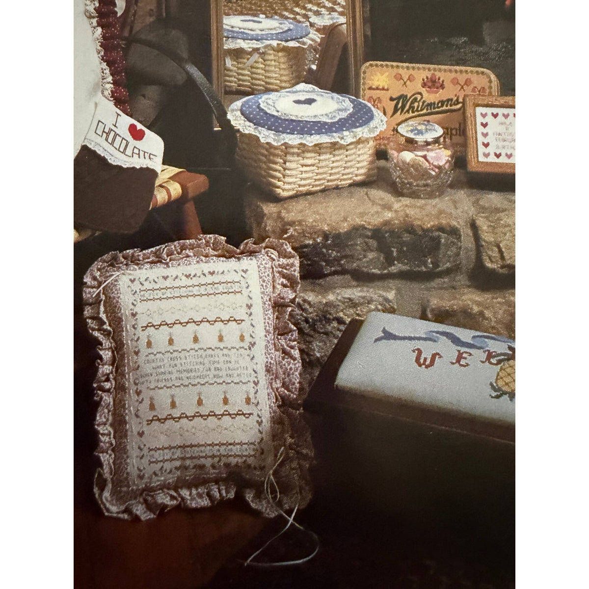 Just CrossStitch Jan Feb 1987 Vintage Clock Samplers NOS