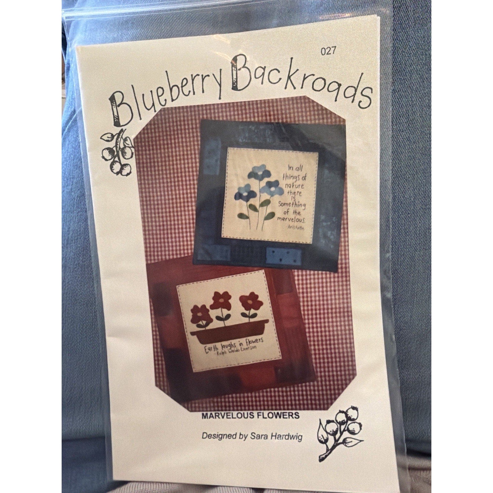 Blueberry Backroads Marvelous Flowers Quilt Pattern 027 2011 NOS