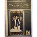 Folk Art SnowKitty Wool Applique Penny Rug Pattern Crane Design