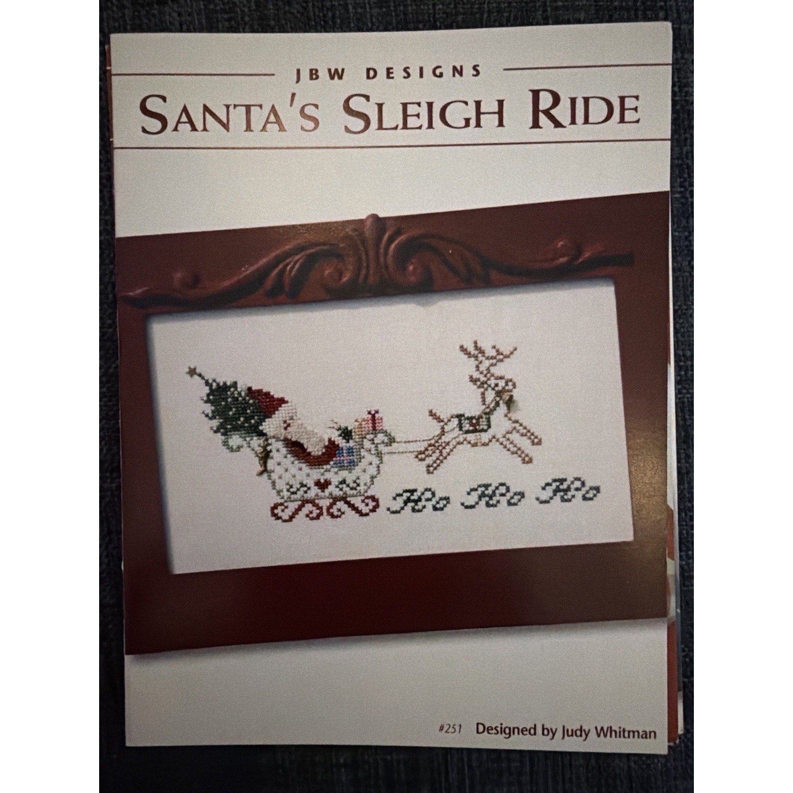 JBW Designs Santa’s Sleigh Ride #251 Cross Stitch Pattern NEW