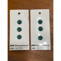 Vintage Green 2 Hole Buttons Set 6 Carded JHB International 3/8”
