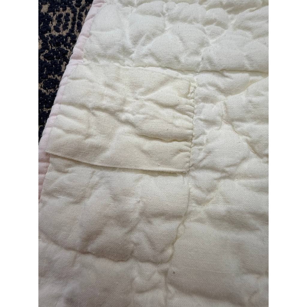 Vintage Hand Quilted Baby Quilt Handmade Nursery Wall Hanging