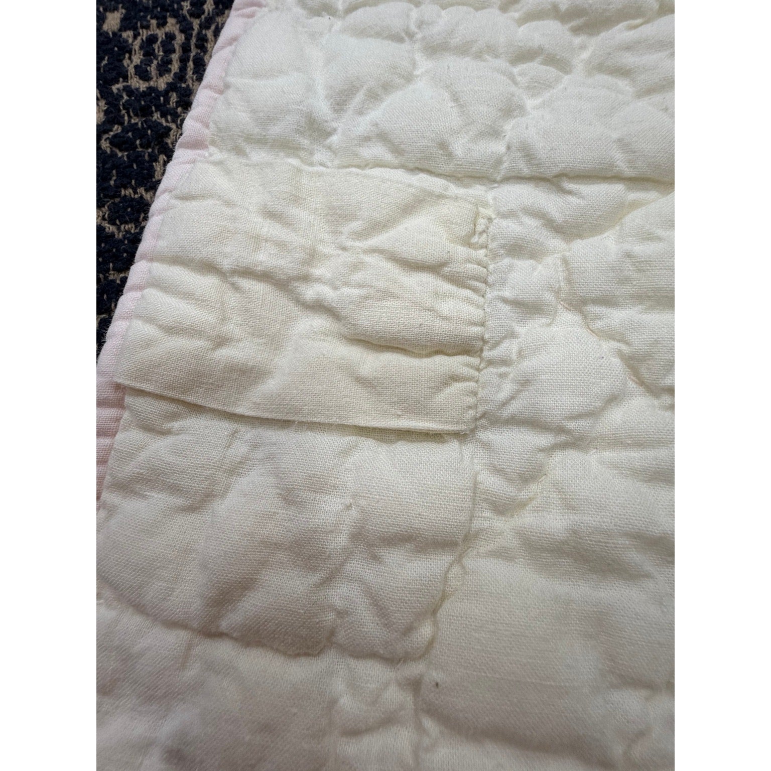 Vintage Hand Quilted Baby Quilt Handmade Nursery Wall Hanging