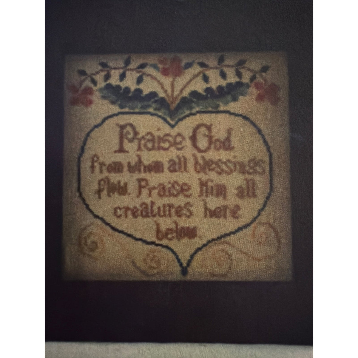 La-D-Da Praise God Cross Stitch Scripture Sampler NOS
