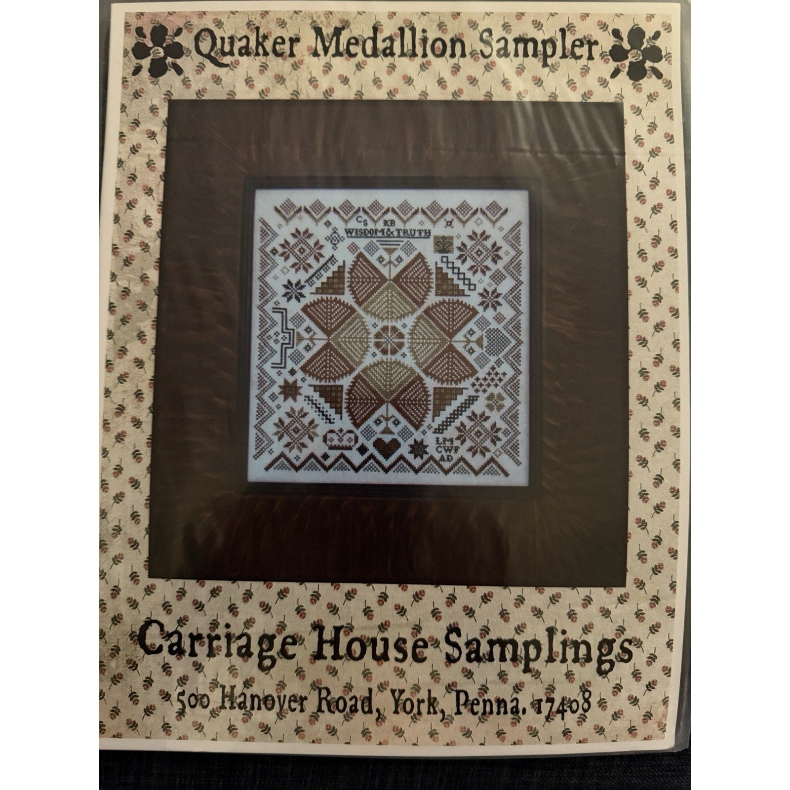 Carriage House Samplings Quaker Medallion Sampler Cross Stitch Pattern