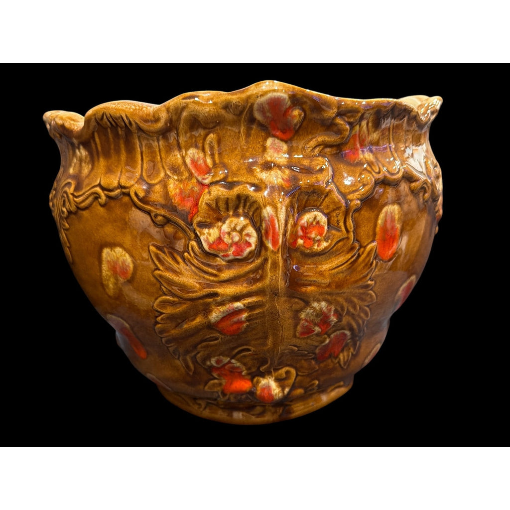 Exceptional Mullins Ceramics Nippa Kentucky 10" Owl Planter Uncommon Large-Format Art Pottery Jardiniere