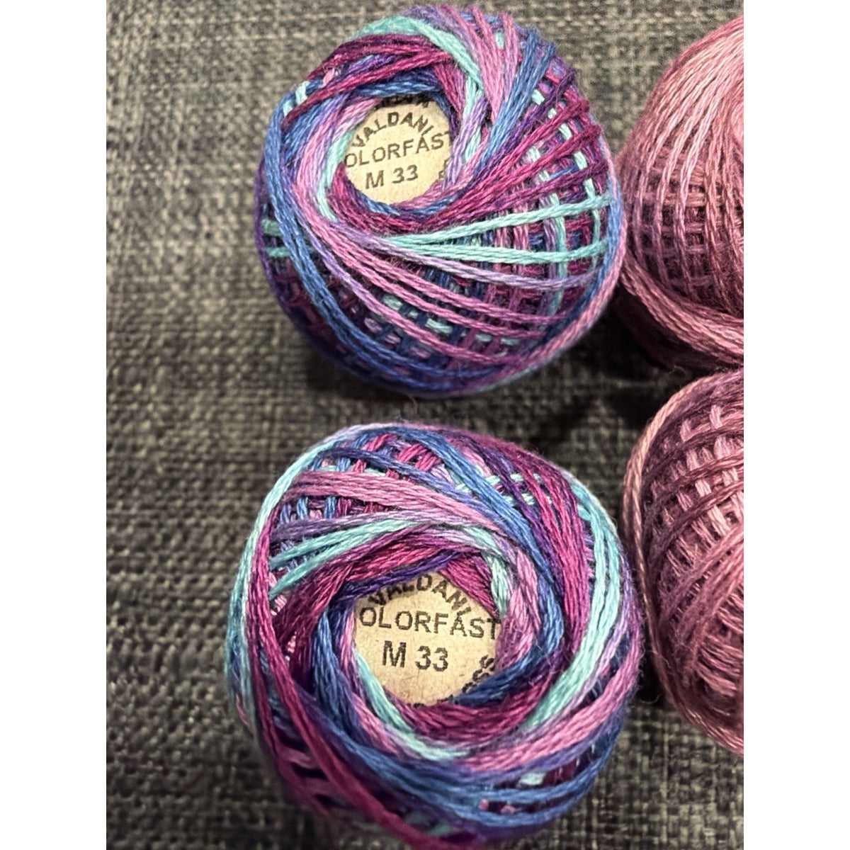 Valdani 3-Strand Cotton Floss Lot 8 Balls Mermaid Moonlight Jewel Tones