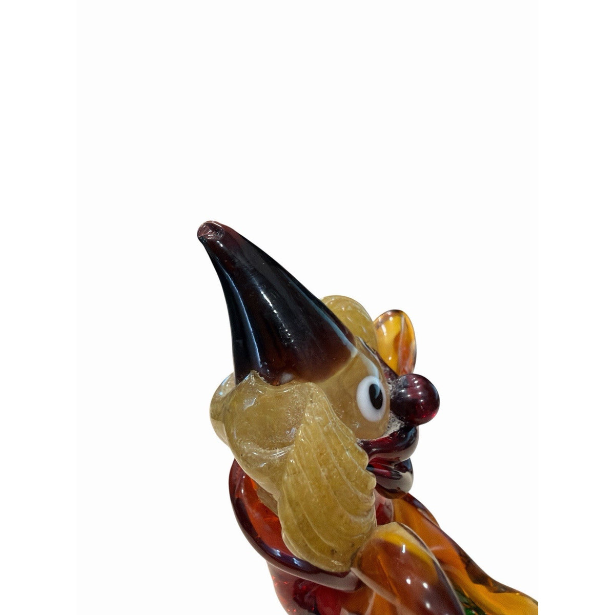 Vintage Murano Art Glass Clown Figurine Millefiori Labeled Italian 8 Inch