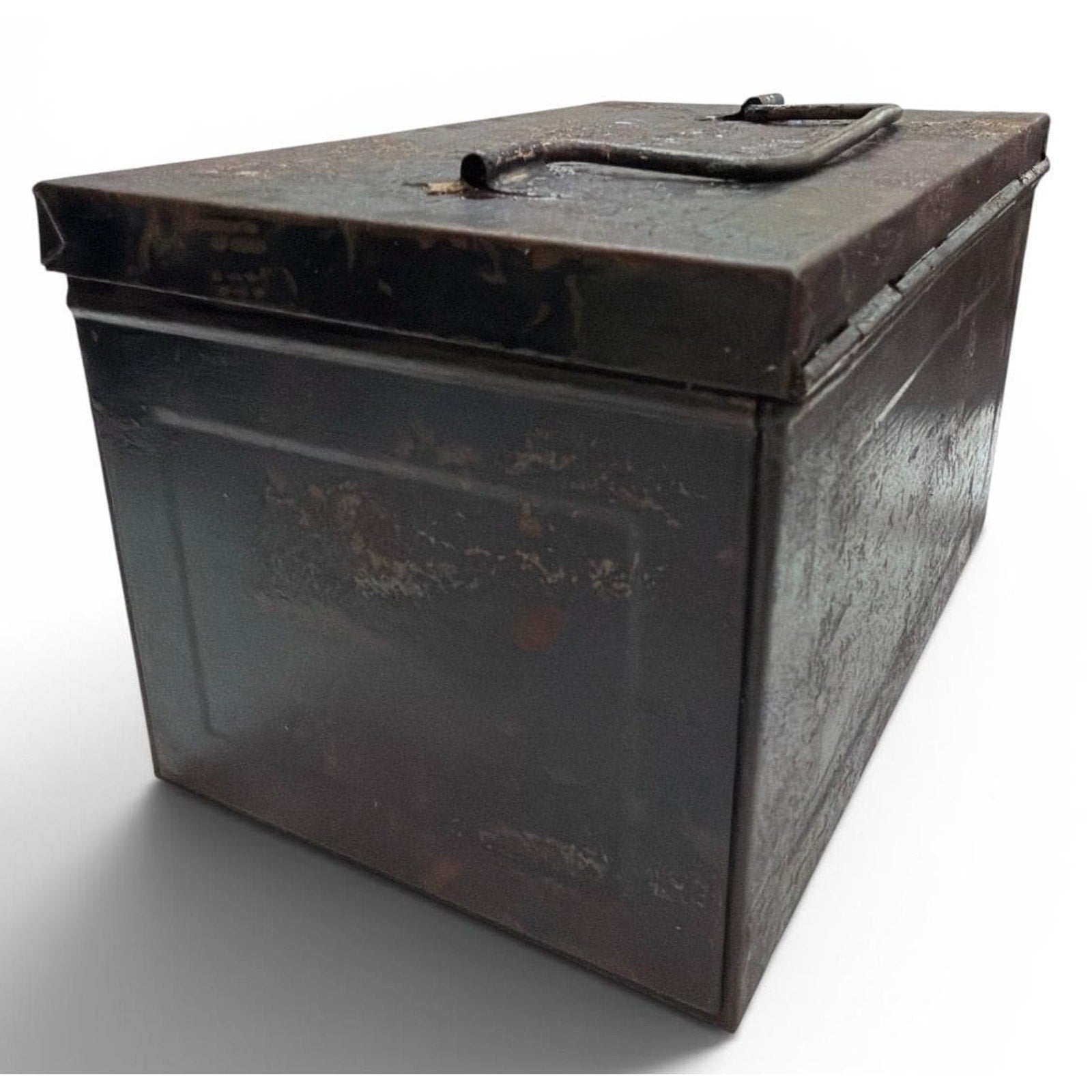 Antique Diamond Match Company Tin Box: Primitive Fireplace Storage Container