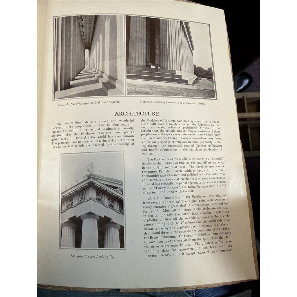 1931 The Parthenon at Nashville TN Original Commemorative Booklet