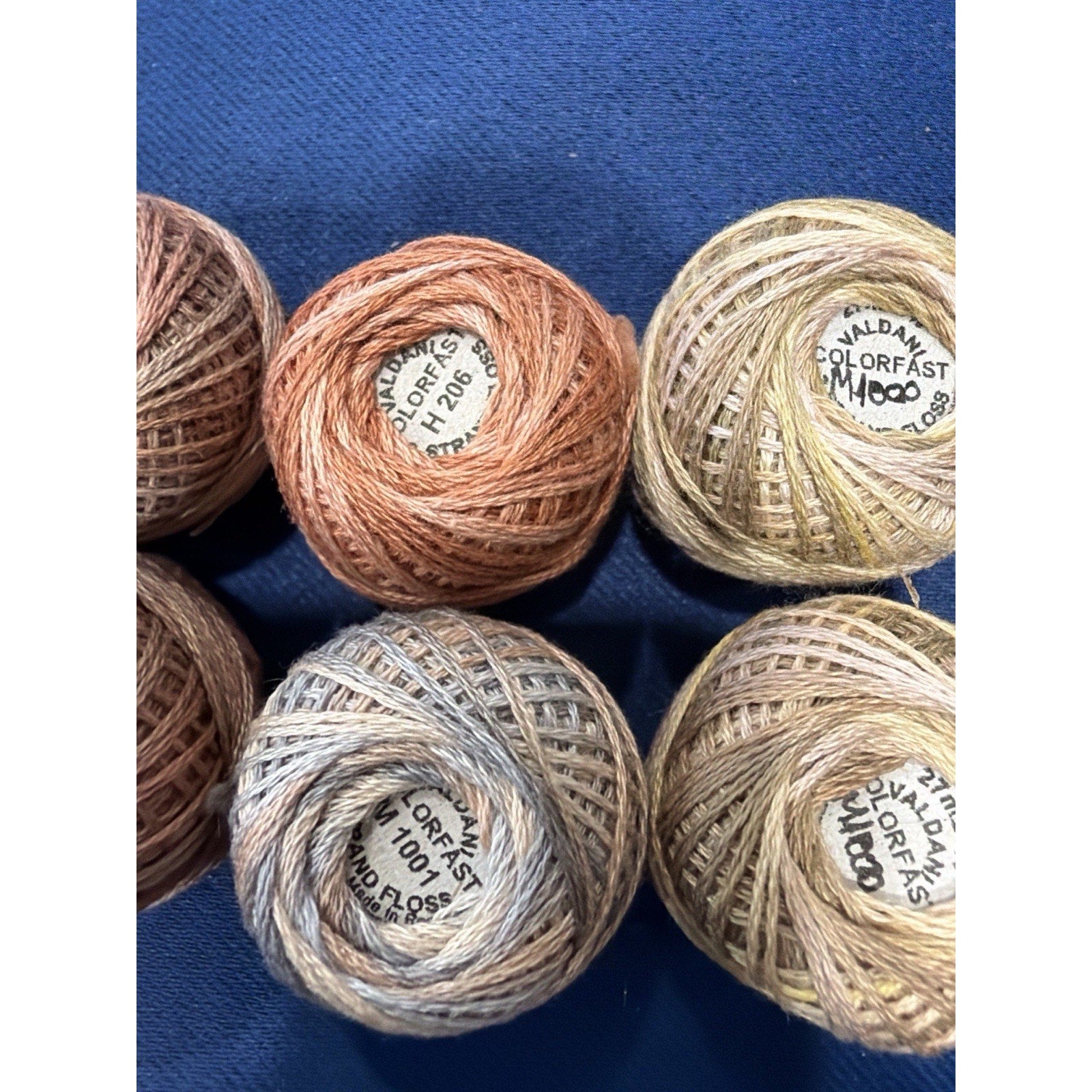 Valdani Pearl Cotton Honeyed Rosewood Heirloom 10 Ball Thread Collection