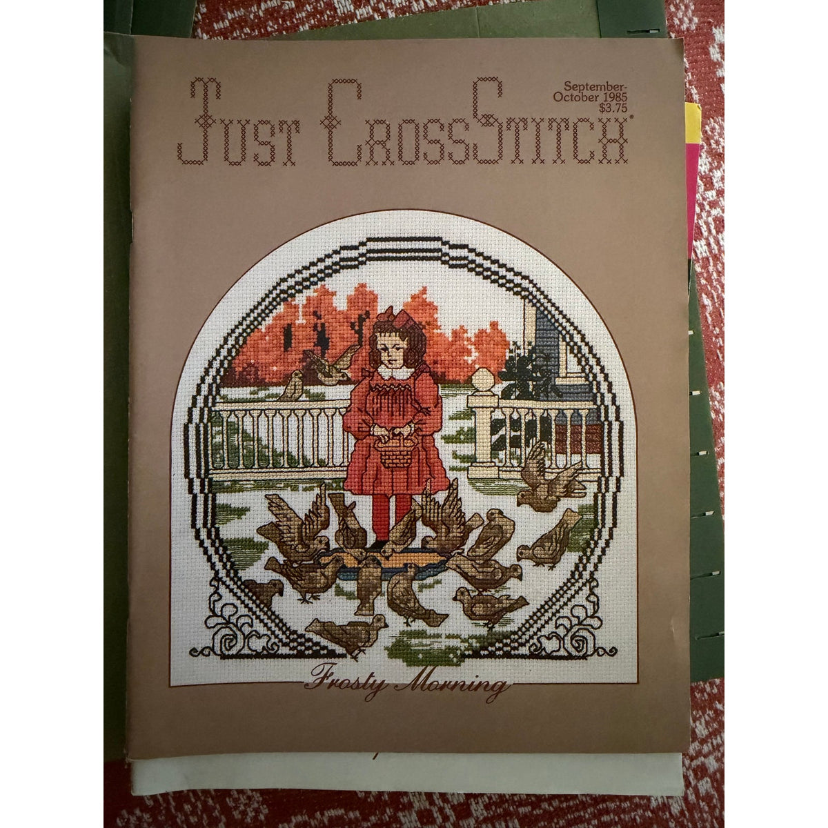 Just CrossStitch Sept Oct 1985 Magazine Fall Autumn Samplers NOS Unused