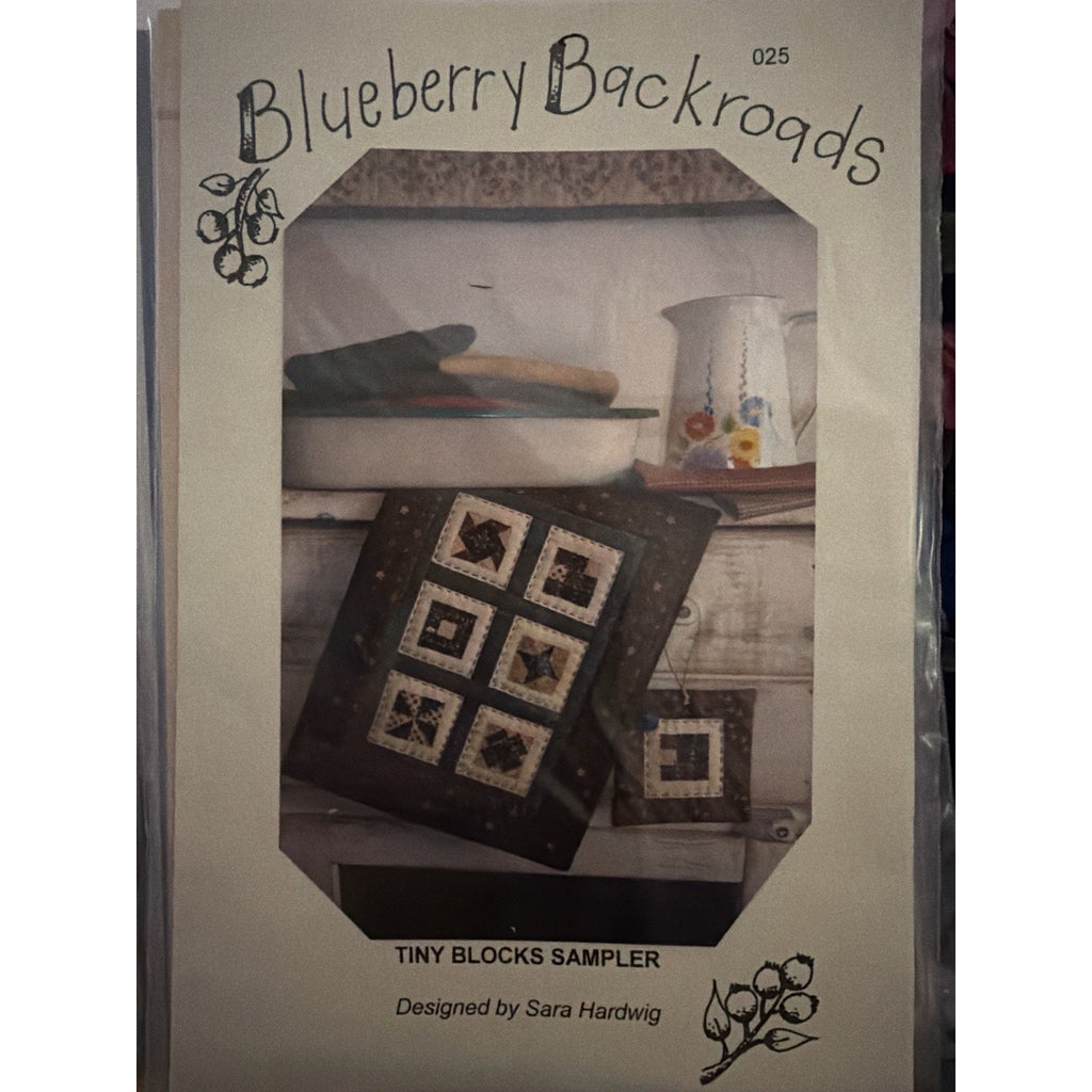 Blueberry Backroads Tiny Blocks Sampler Quilt Pattern #025 Sara Hardwig 8x10½