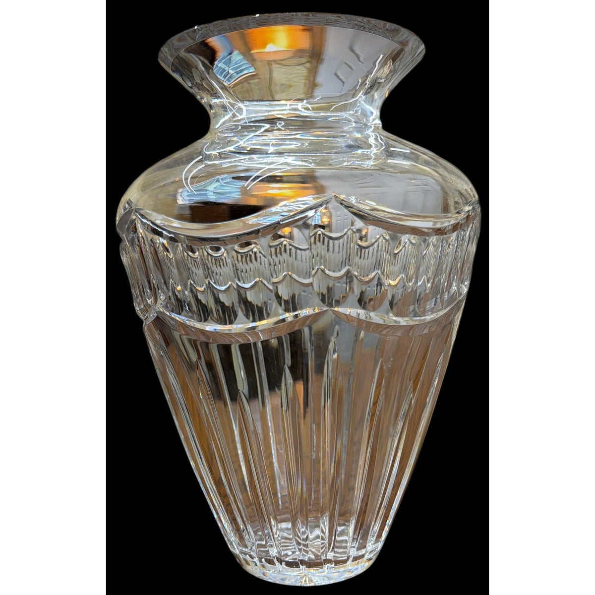 Waterford Pompeii 10 1/8" Lead Crystal Vase Large Discontinued Ireland – additional view 2