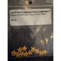 JABC 3447S Tea Dyed Star Buttons Lot of 10 Just Another Button Company
