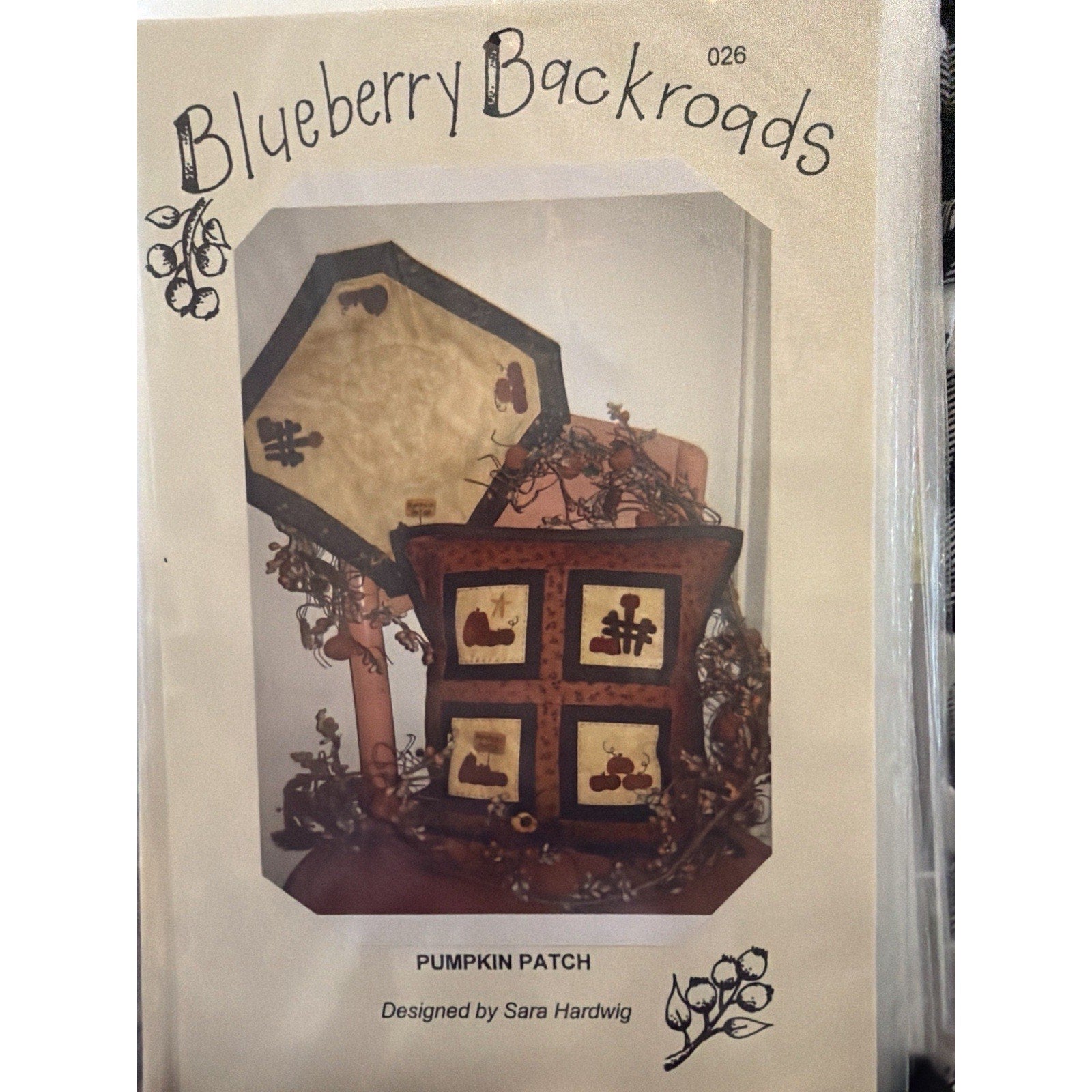 Blueberry Backroads Pumpkin Patch Quilt Pattern 026 Pillow Mat