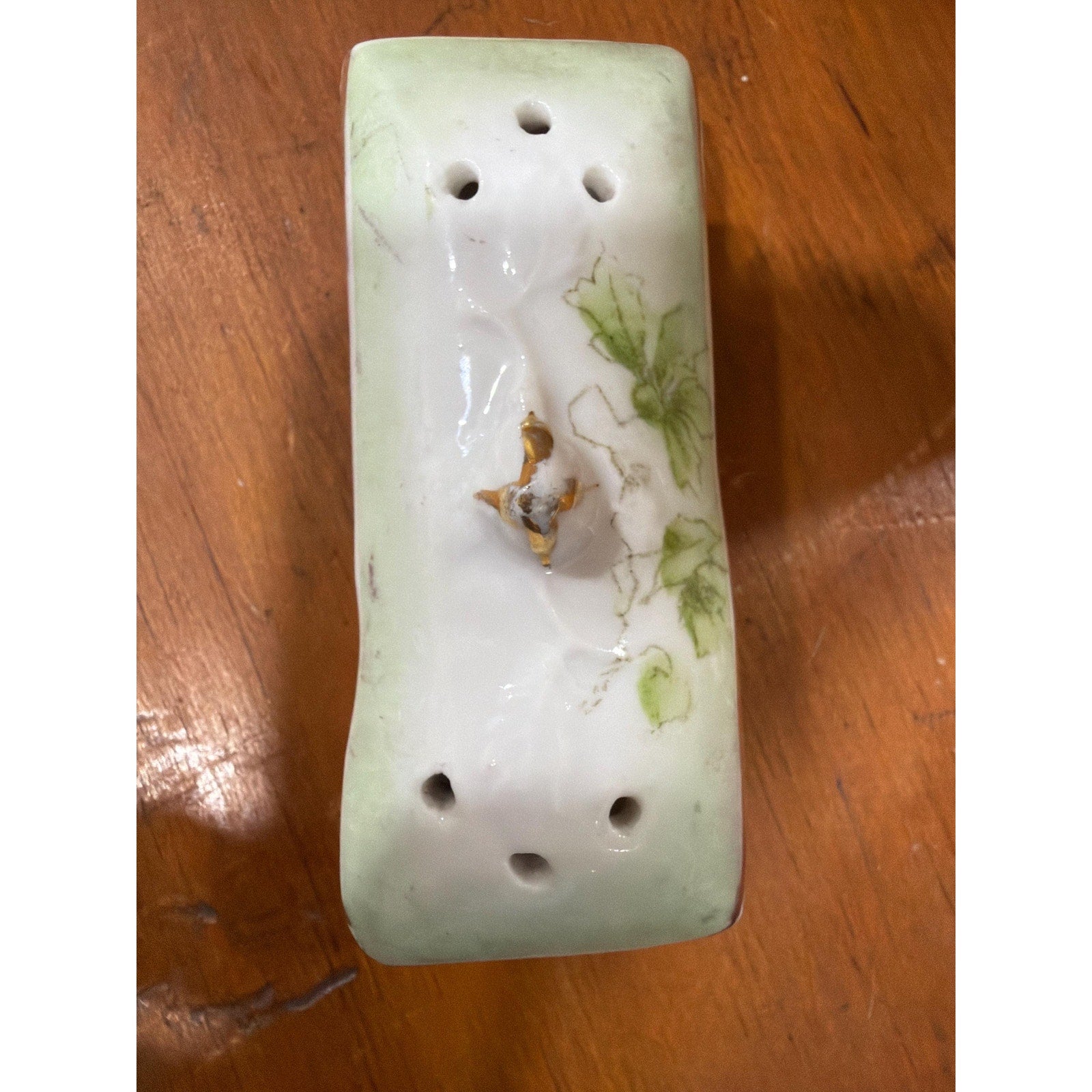 Vintage Pique Fleurs Flower Frog Porcelain Ivy Mini Vase European Style Floral Arranger