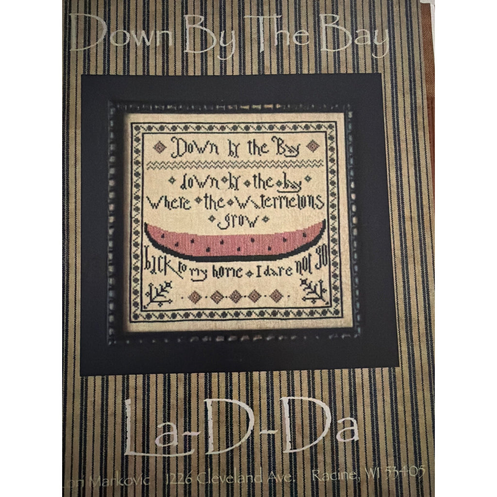 La-D-Da Down by the Bay Cross Stitch Watermelon Sampler NOS