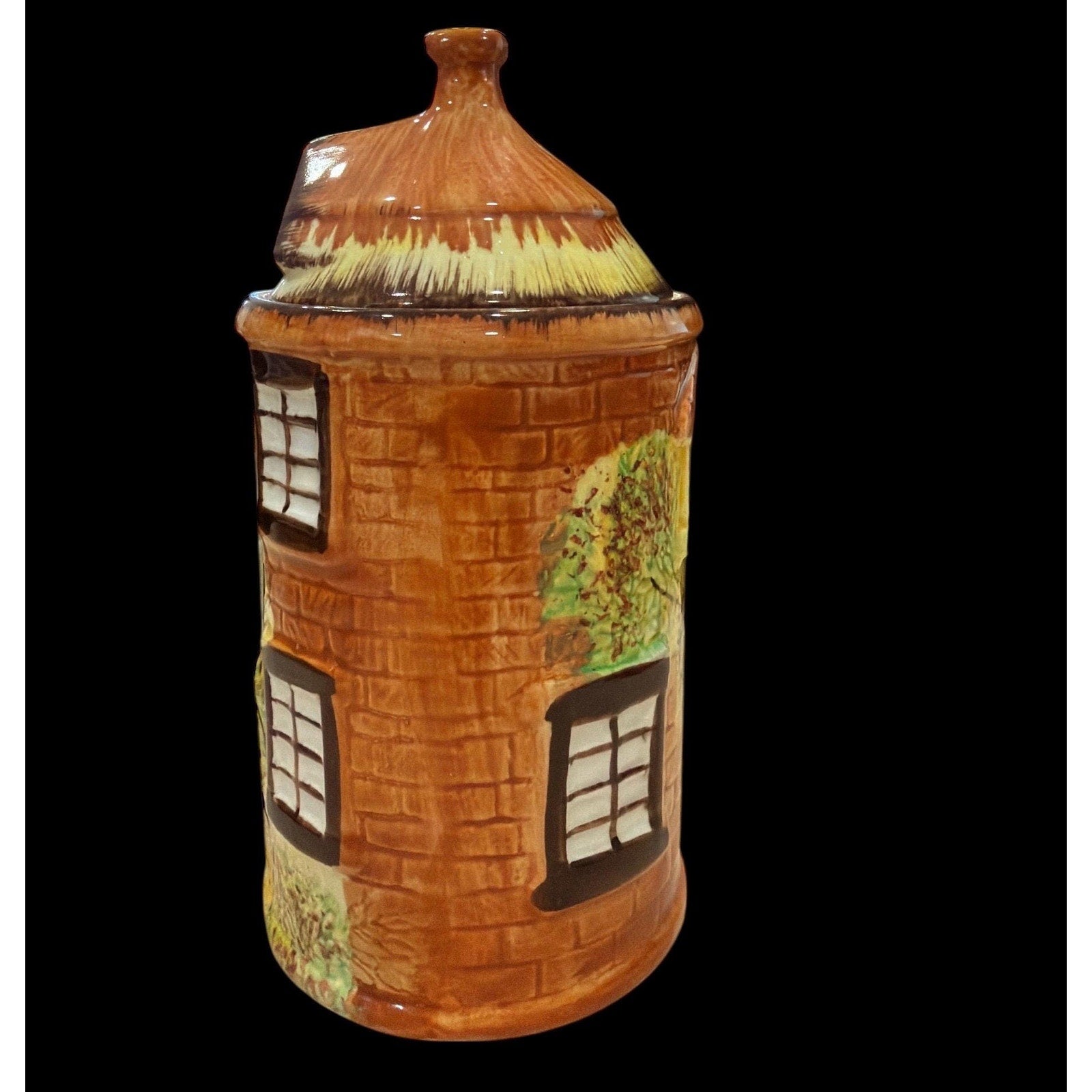 Vintage Price Kensington Cottage Jar England Hand Painted Cottageware Canister 8”