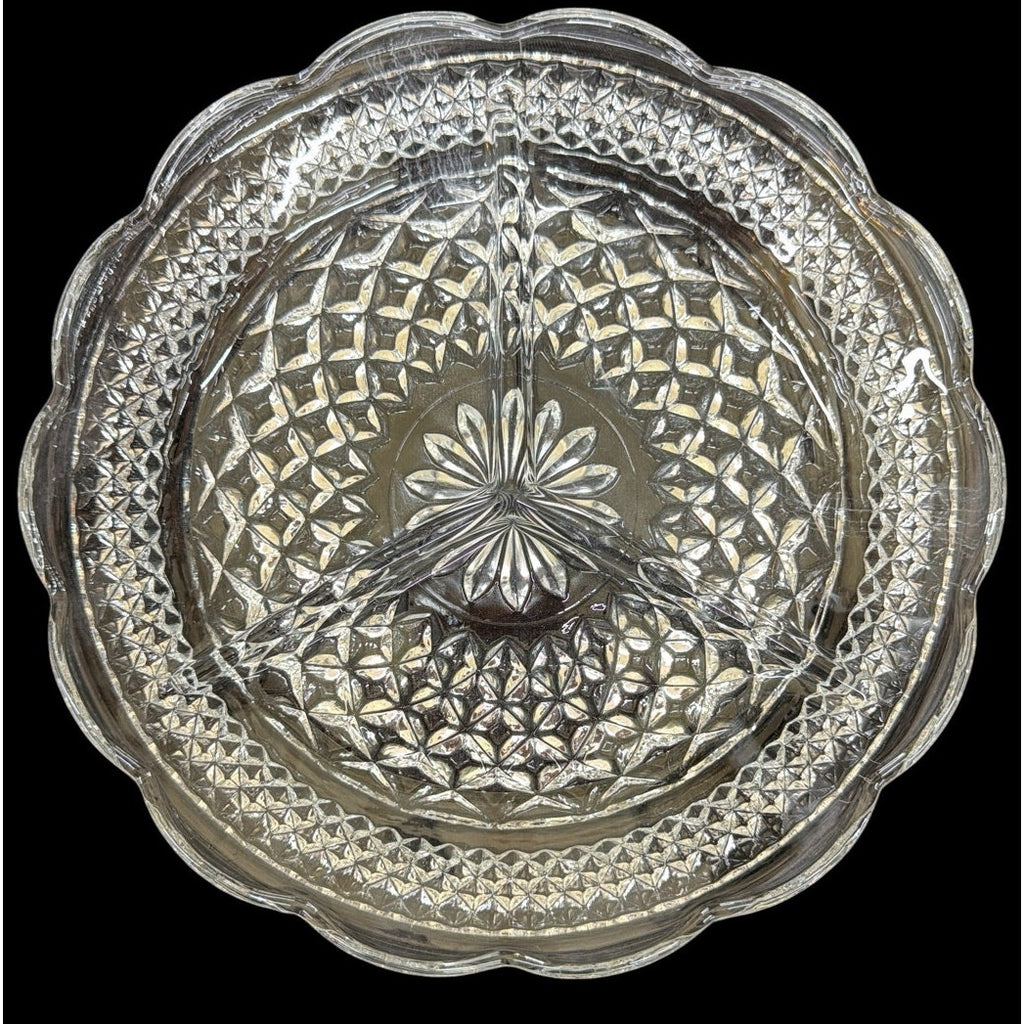 Vintage Anchor Hocking Wexford 3 Part Relish Dish Divided Serving Tray – additional view 4