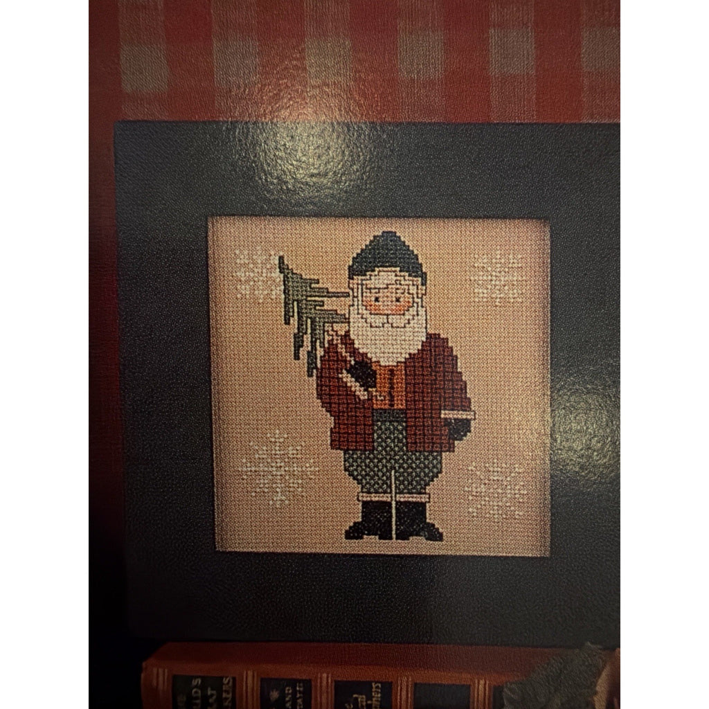 Needle Love Tweed Twinkle Santas #41 Primitive Santa Cross Stitch Pattern