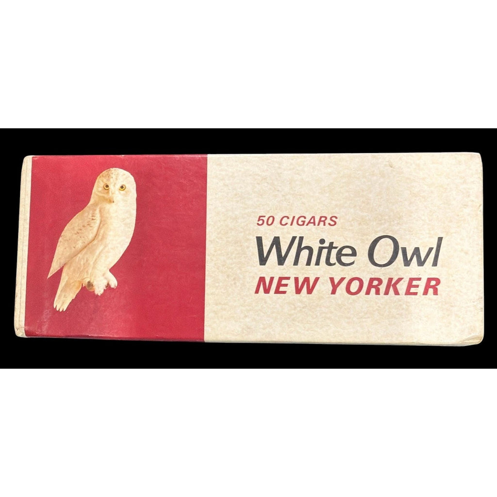 Vintage White Owl New Yorker Cigar Box w Owl Graphic | 50 Count Tobacco Box