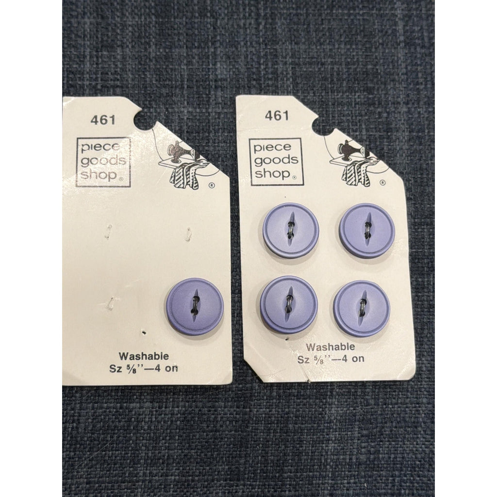 Vintage Purple Buttons Piece Goods Shop 5/8 Inch Sewing NOS Set