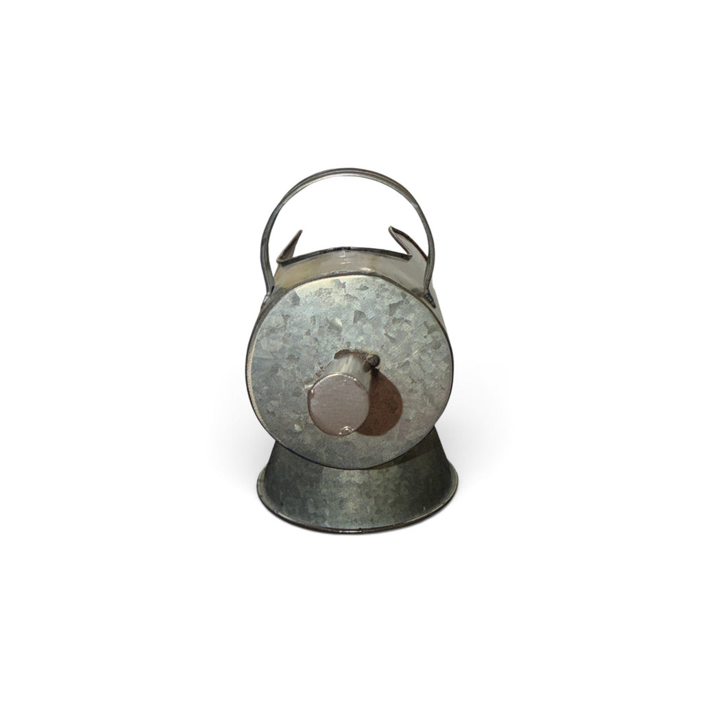 Primitive Ash Scoop Reproduction Galvanized Metal on Stand 14 Inch