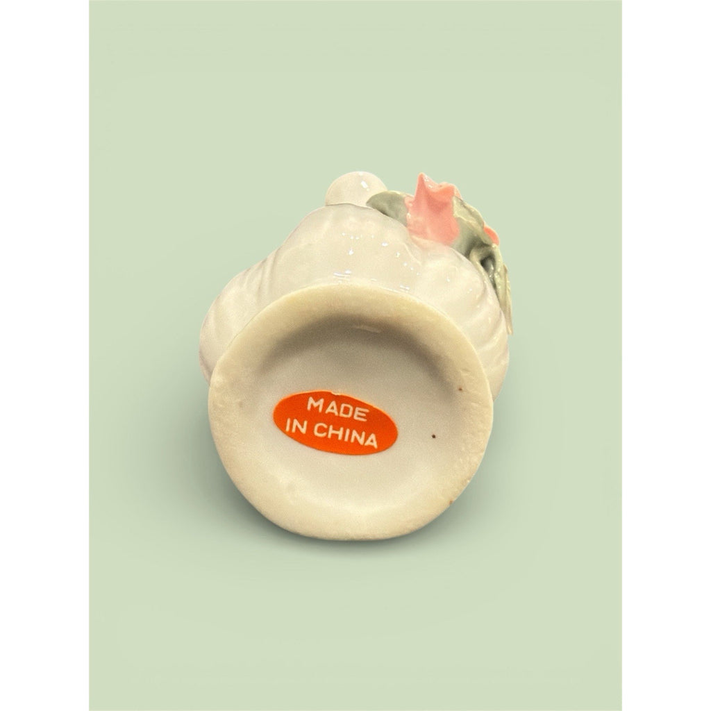 Petite Porcelain Rose Bud Vase | Delicate Floral Accent for Romantic Spaces