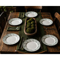 Antique John Maddock Seville Dinner Plates Set of 5 Green Transferware 10 Inch