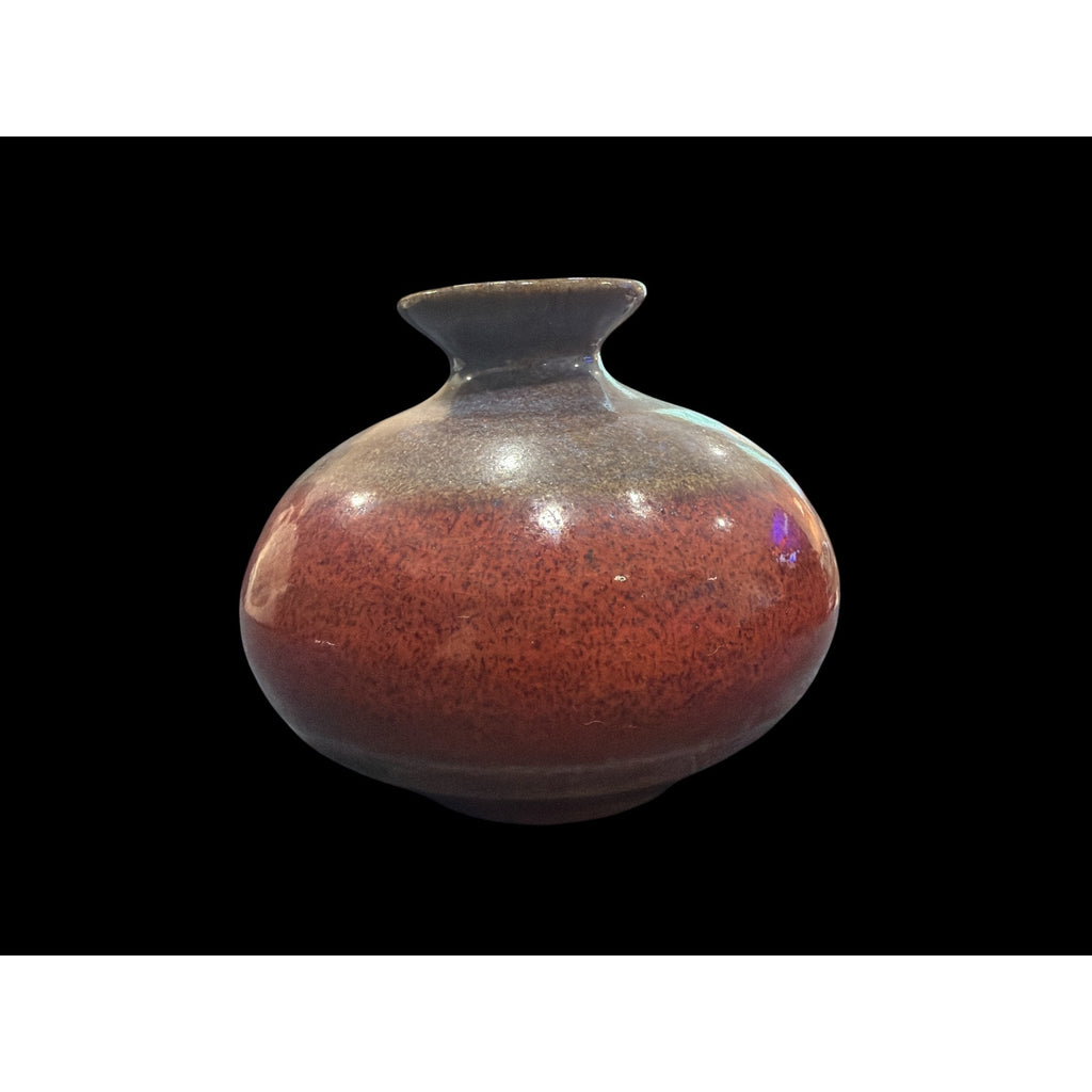 Vintage Signed Appalachian Studio Pottery Vase, Hand Thrown Stoneware Bud Vase