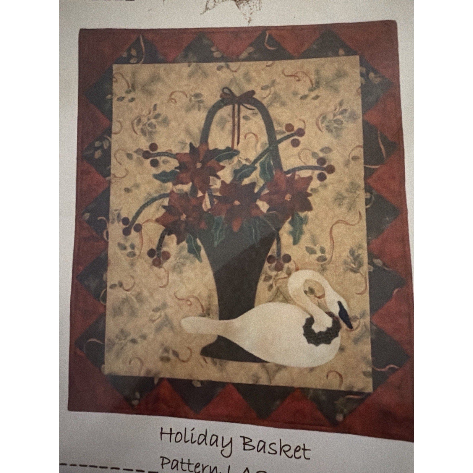 Lily Anna Stitches – Holiday Basket – Pattern LAS441 (2008) Wool Applique