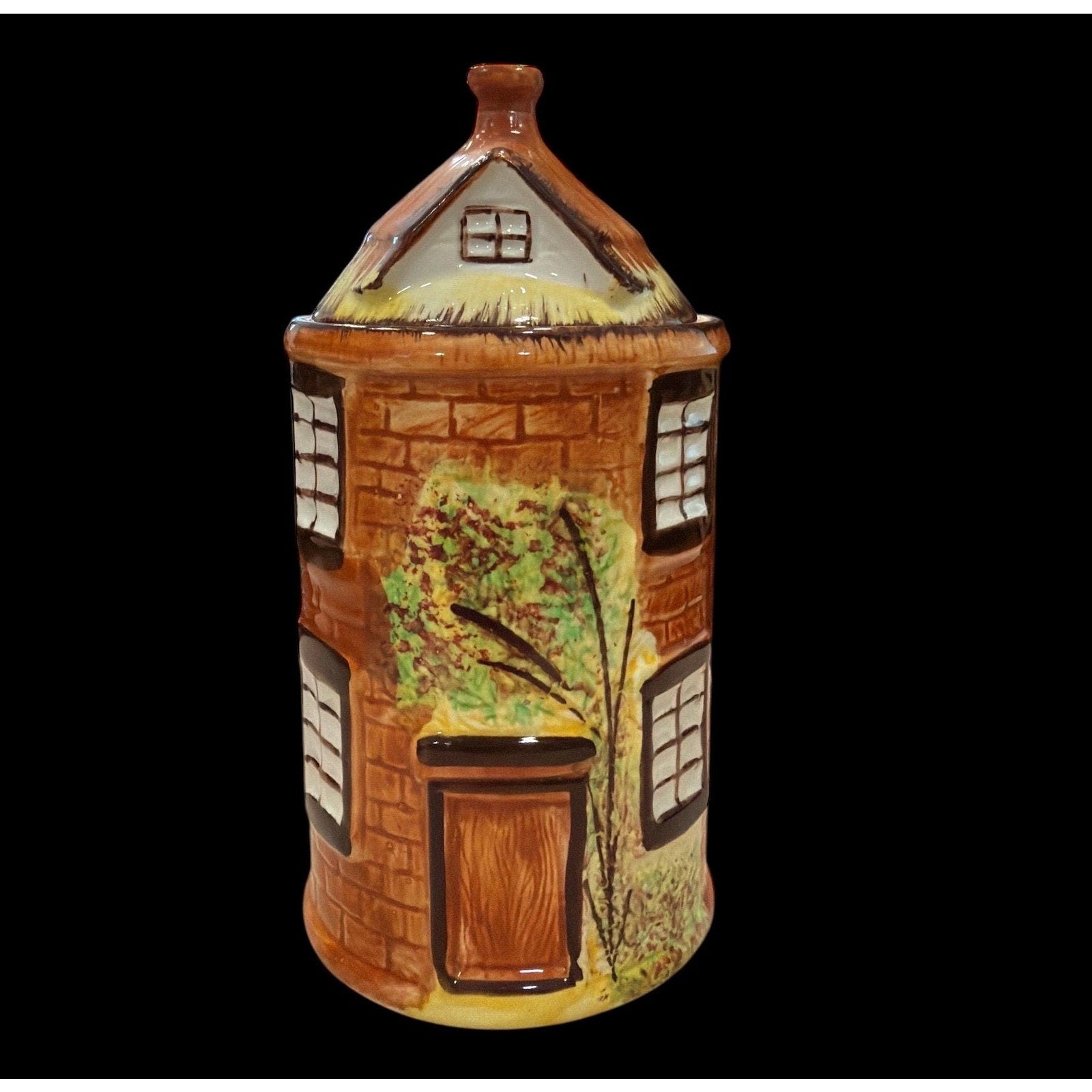 Vintage Price Kensington Cottage Jar England Hand Painted Cottageware Canister 8”