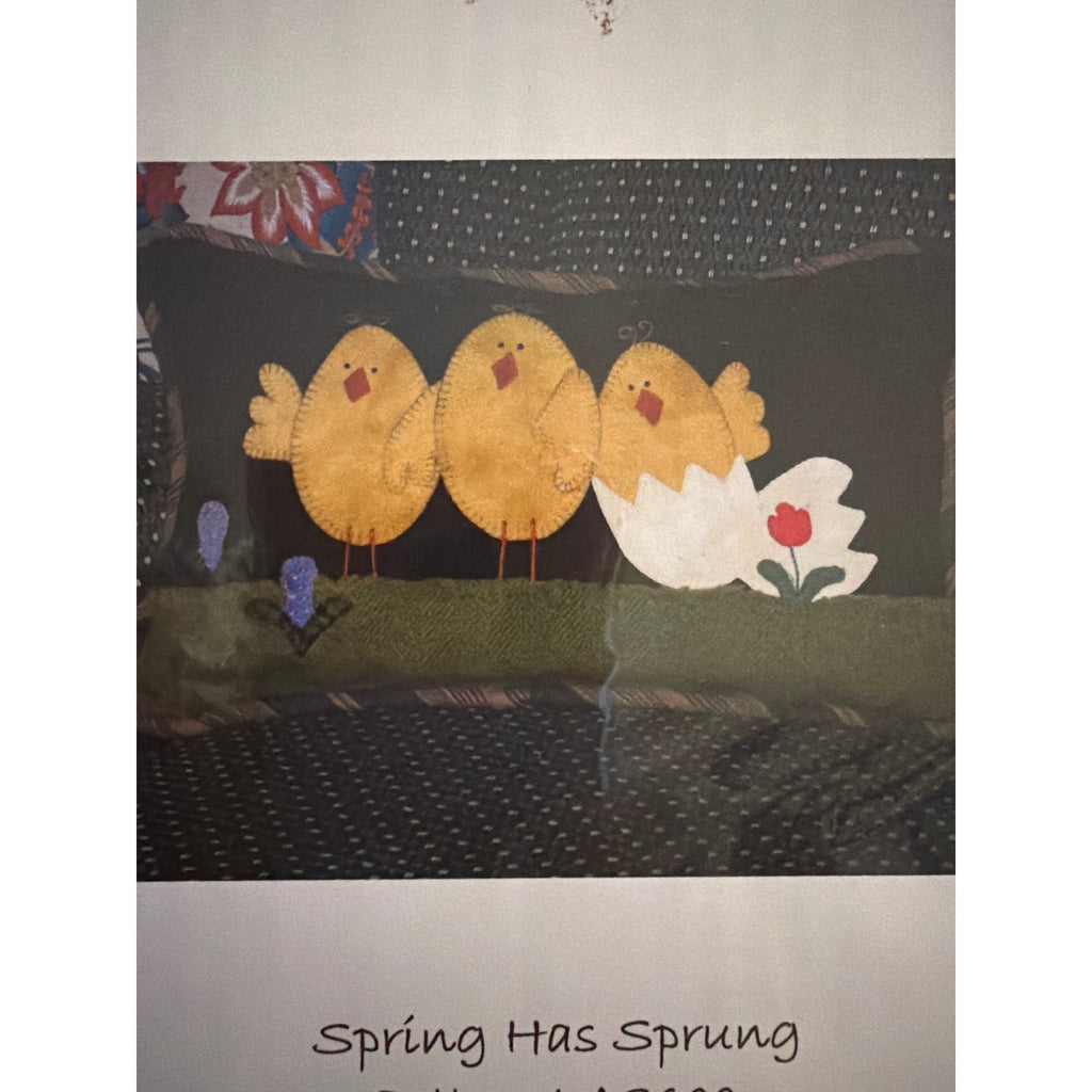 Lily Anna stitches Spring has Sprung wool applique quilt pattern LAS600