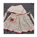 Vintage Christmas Full Apron Bell Appliqué with Matching Placemats – main view