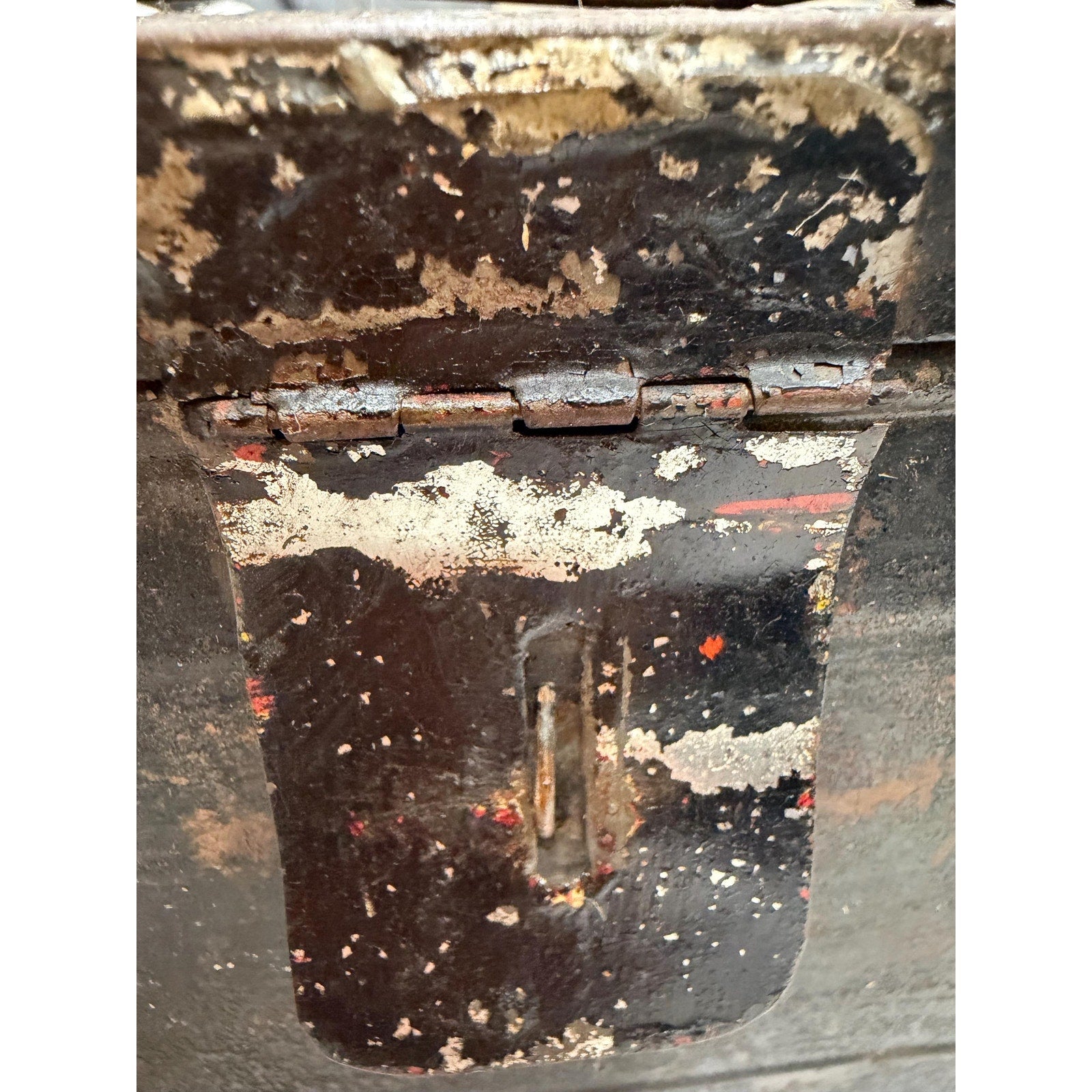 Antique Diamond Match Company Tin Box: Primitive Fireplace Storage Container