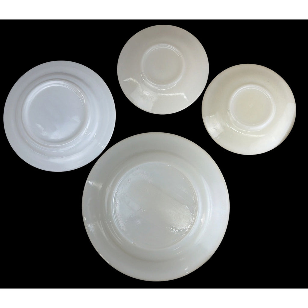 Hazel Atlas Moderntone Pastel Yellow Platonite Dinnerware Lot 4 Pieces