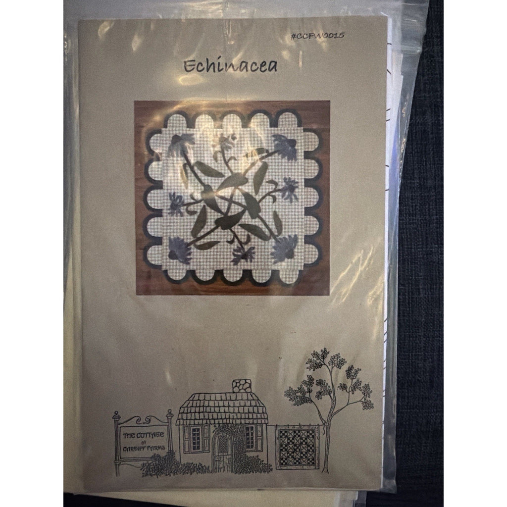Cottage at Cardiff Farms Echinacea Wool Applique Pattern CCFW0015